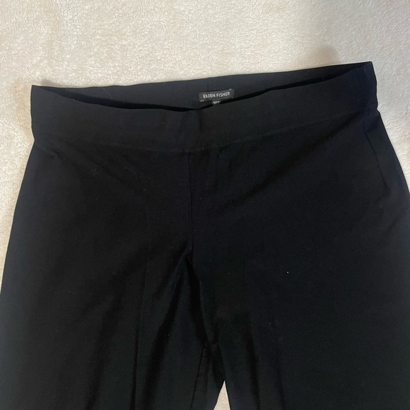Eileen Fisher Black Wide Leg Pants Viscose Ankle - Picture 2 of 10